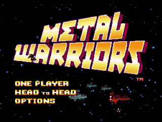 Metal Warriors title screen for Super Nintendo